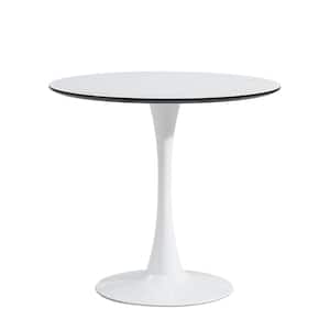 31 in. x 31 in. x 29 in. White Dining Table, Kitchen Table for Kitchen Dining Room