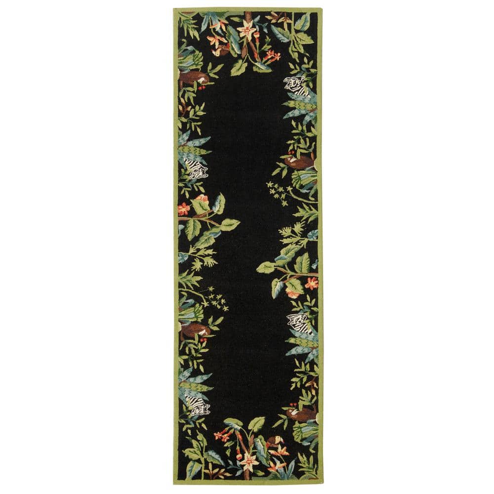 Chelsea Black/Green 3 ft. x 6 ft. Border Runner Rug price history on PriceWatchPro