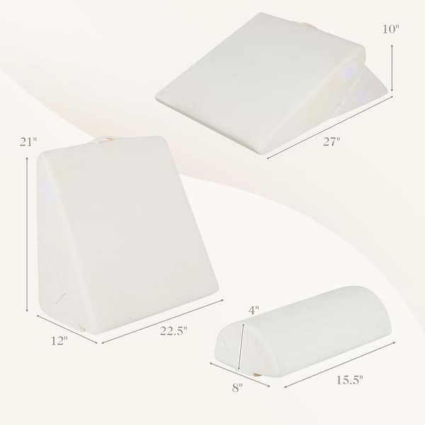 the pillows 3点セット Gymax 3 PCS Bed Wedge Pillow Set Adjustable Incline Pillow w