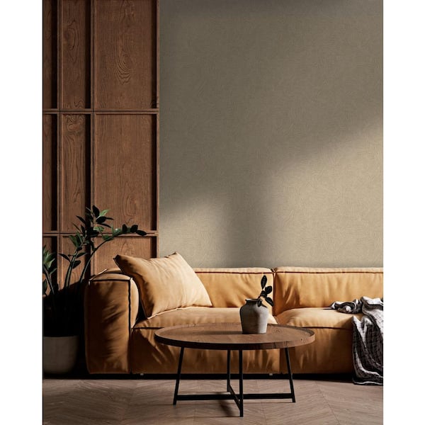 Walls Republic Taupe Plain Rippled Sand Print Non Woven Non-Pasted Textured Wallpaper 57 Sq. Ft.