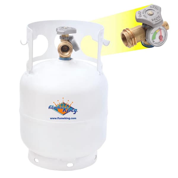 5 lbs. Refillable Steel Propane Tank Cylinder with OPD Valve and Built-In Site Gauge