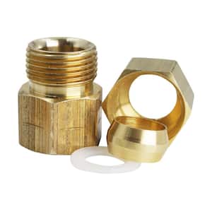 3/8 in. OD Compression x 3/8 in. Flare Brass Adapter Fitting