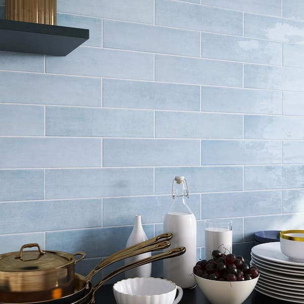 Cyra Acqua 2.95 in. x 11.81 in. Polished Ceramic Subway Wall Tile (10.76 sq. ft./Case)