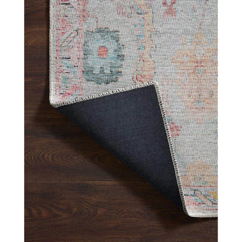 Elysium Blue and Multicolor Oriental Synthetic Rug