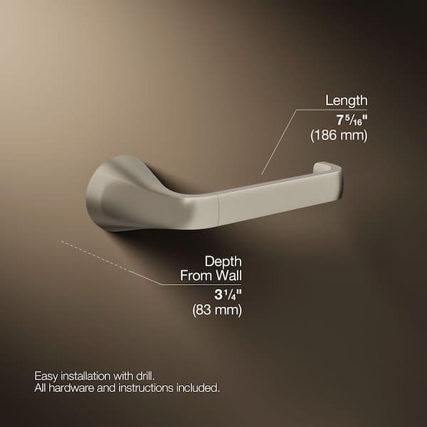 KOHLER Cursiva Toilet Paper Holder in Vibrant Brushed Nickel K