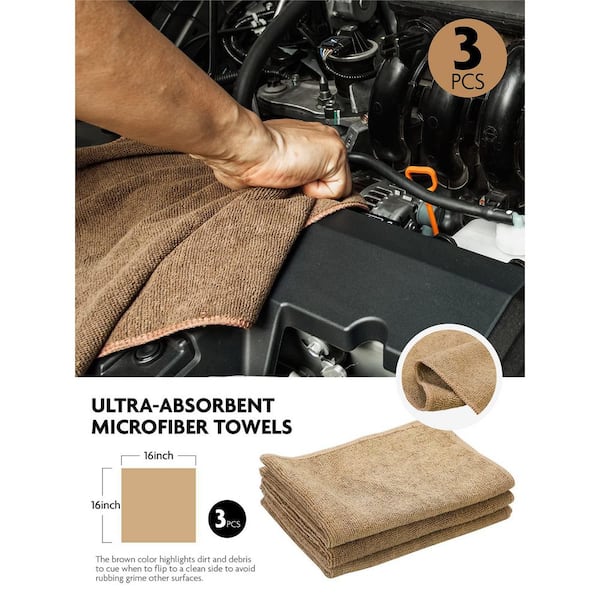Phewnyzo 9-Piece Car Interior Detailing Kit with Microfiber Cloth