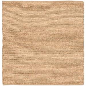 Natural Jute Natural 4 ft. x 4 ft. All-Over Design Contemporary Square Area Rug