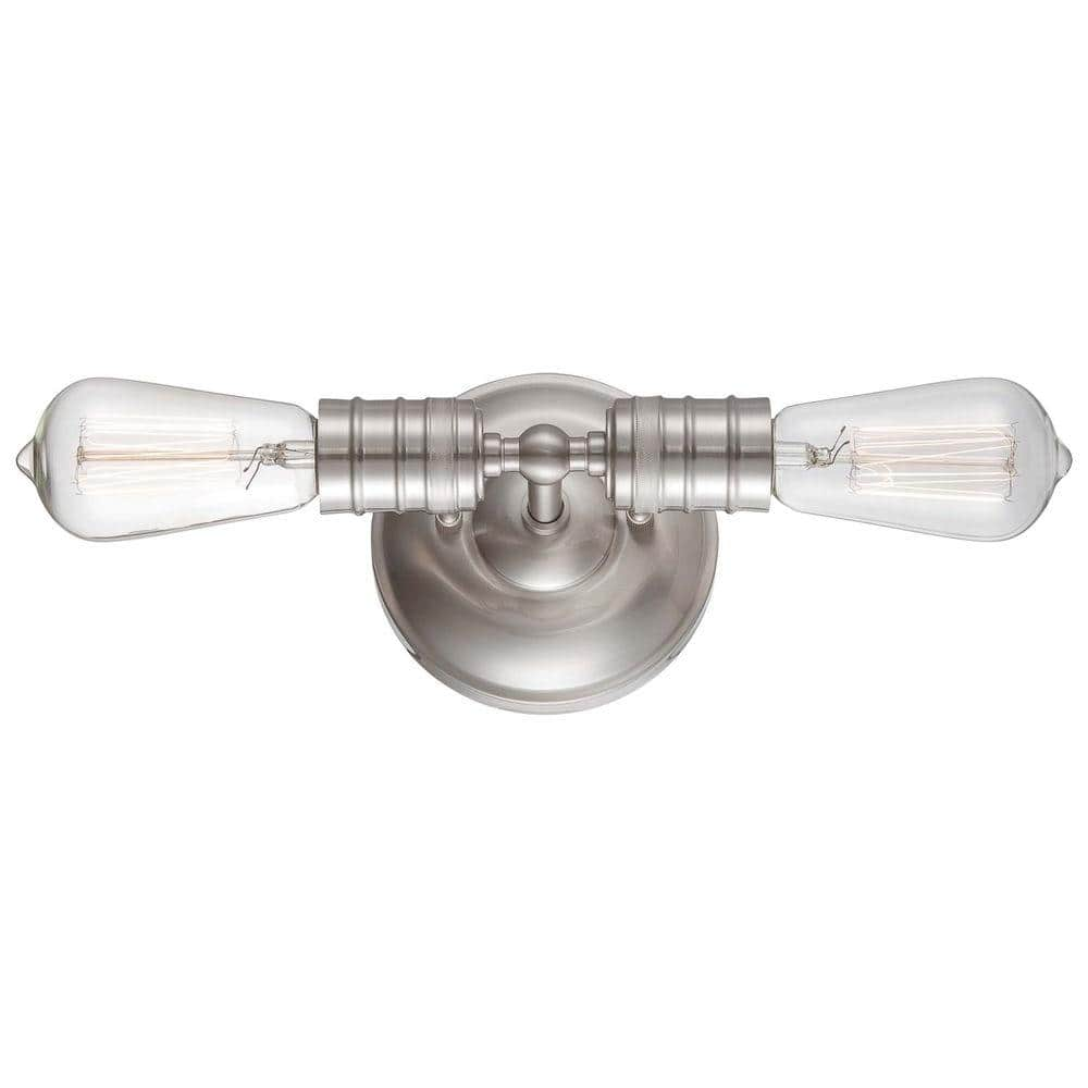 Minka Lavery Downtown Edison 2-light Brushed Nickel Sconce 5130-84 