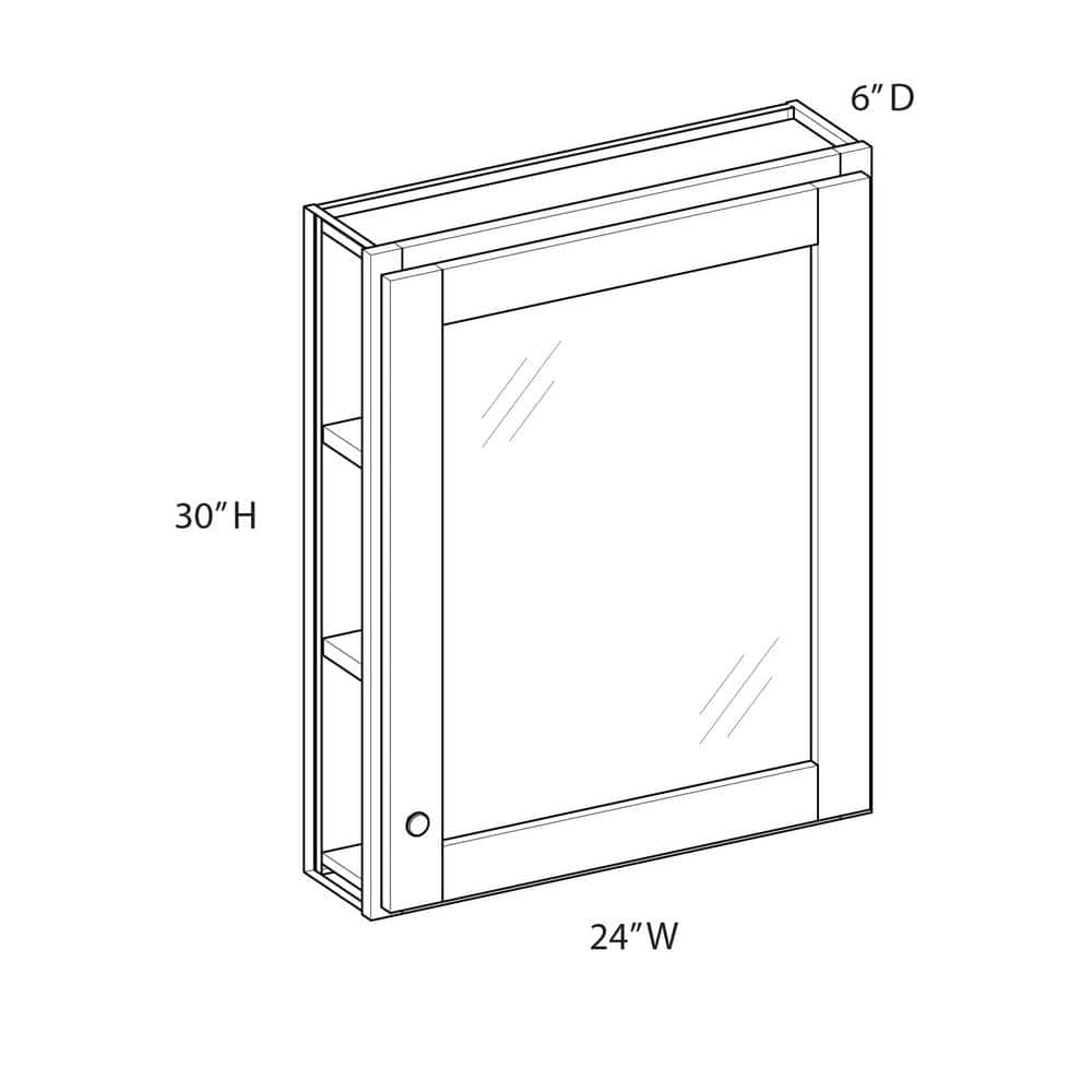 Jamestown Recessed 24 in. W x 30 in. H x 6 in. D in Espresso Plywood ...