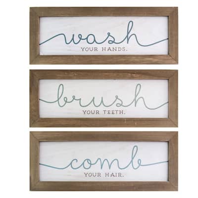 Wash, Brush, Comb Bath Art (Set of 3)