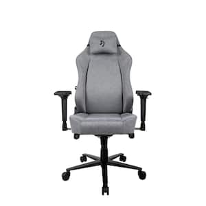 Primo Light Gray Premium Woven Fabric Gaming/Office Chair with High Backrest, Recliner, Built-in Lumbar Adjustment