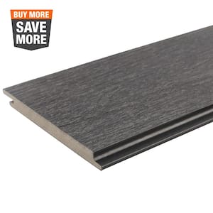 All Weather System 5.5 in. x 96 in. Composite Siding Board in Hawaiian Charcoal