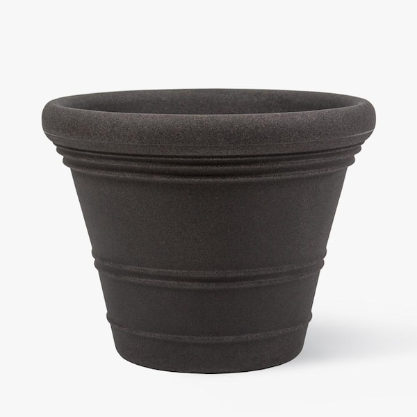 Unbranded 28 in. Resin Ancona Planter in Aged Iron