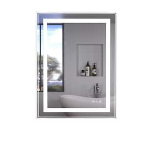 23.62 in. W x 39.37 in. H Rectangular Frameless Wall Mounted Bathroom Vanity Mirror with Anti-fog and Memory Function