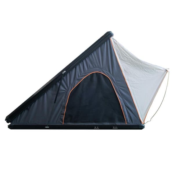 2-People Triangle Black Hard Shell Aluminum Car Roof Tent Gray ...