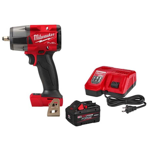 M18 FUEL GEN-2 18V Lith-Ion Mid Torque Brushless Cordless 3/8 in. Impact Wrench w/ FORGE 8. 0Ah Battery & Charger