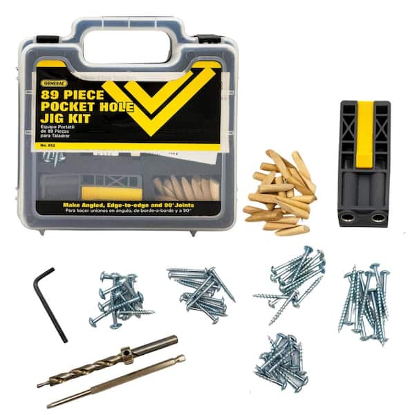 Pocket Hole Jig Kit with Screws and Dowels (89-Piece) Pocket Hole Jig Kit with Screws and Dowels (89-Piece)