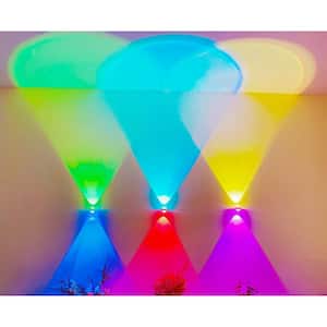USB Powered LED Multicolor Up Down Wall Wash Lights 3-Pack