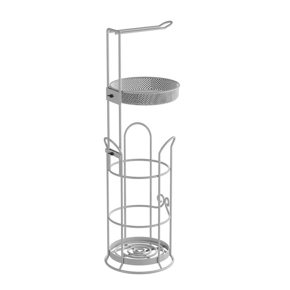 Freestanding No Post Toilet Paper Holder Roll Storage Rack with Dispenser a