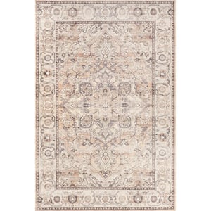 Mylah Cotton Traditional Beige 8 ft. x 10 ft. Traditional Area Rug