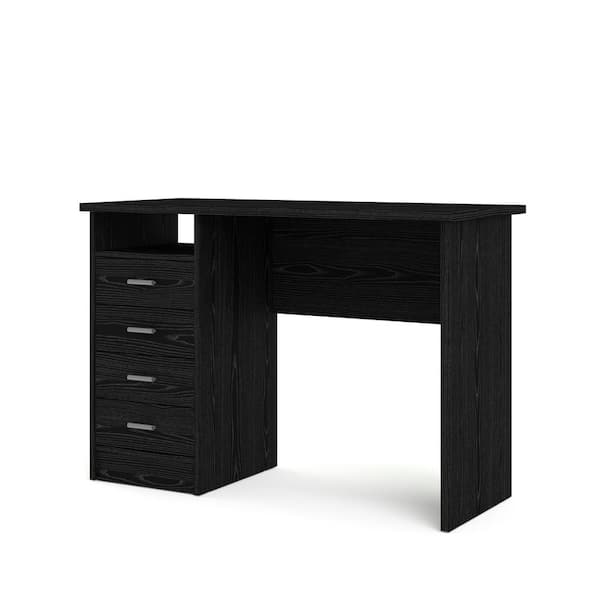 Black and on sale wooden desk