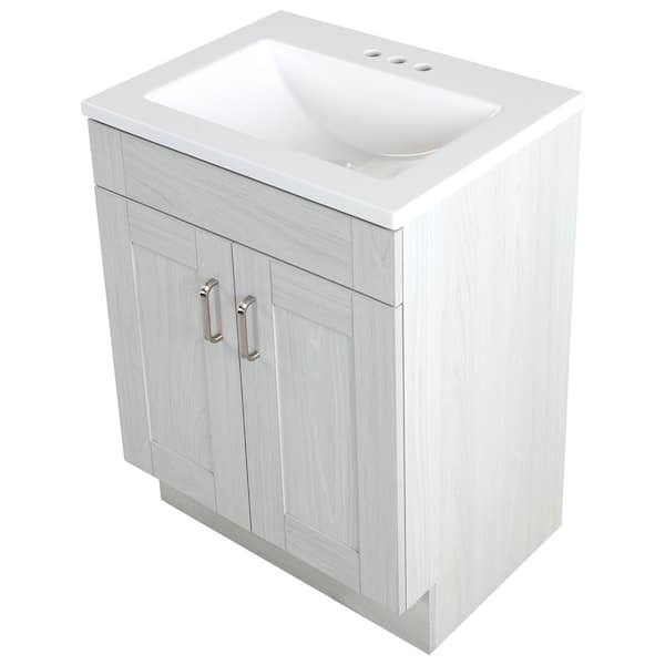 Albany 24″ Glass Bathroom Vanity Clear - Wholesale Vanities