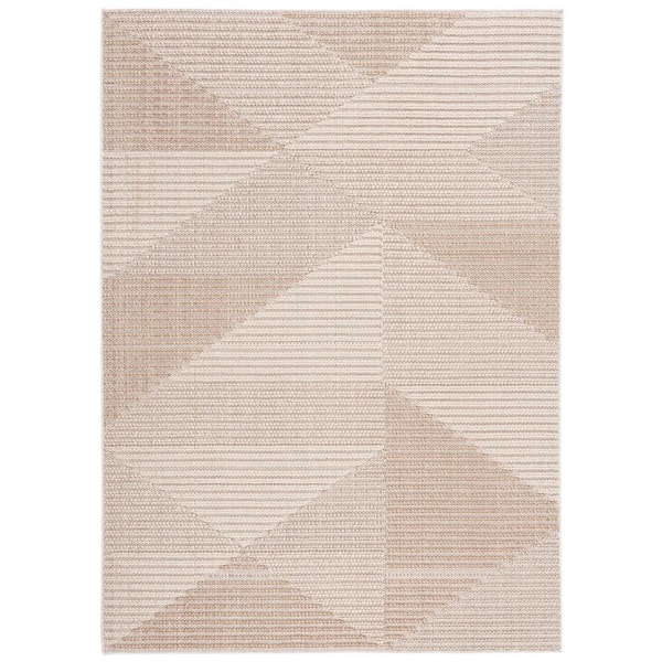 SAFAVIEH Global 4 ft. x 6 ft. Beige/Ivory Abstract Geometric Area Rug