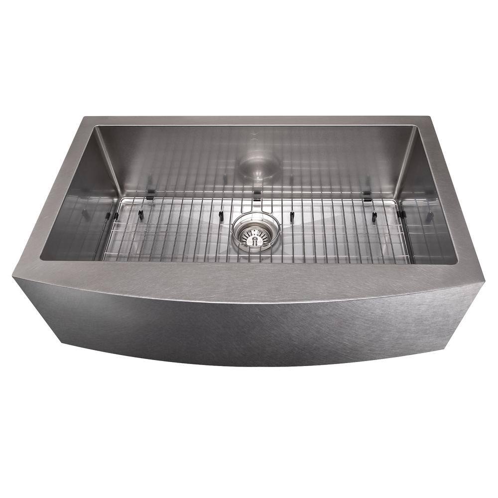 DuraSnow 33'' Stainless Steel Farmhouse Apron Single Bowl Sink