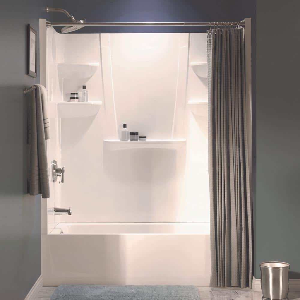 Aquatic A2 8 in. x 24 in. x 62 in. 2-piece Direct-to-Stud Shower