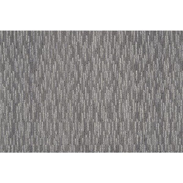 Oceanic Tweed Battleship Custom Area Rug with Pad