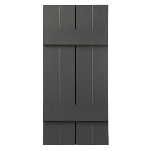 Ply Gem 15 in. x 39 in. Polypropylene 4-Board Closed Board and Batten Shutters Pair in Spanish Moss