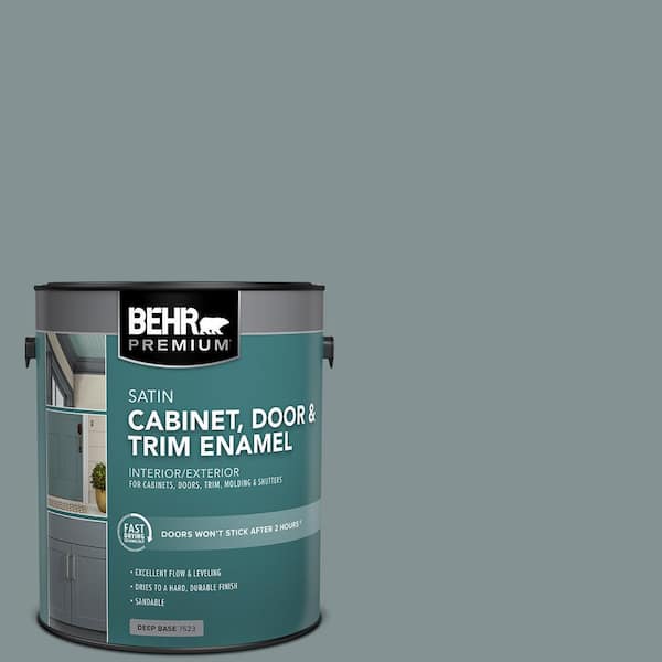 BEHR PREMIUM 1 gal. #MS-68 Cape Storm Satin Enamel Interior/Exterior Cabinet, Door & Trim Paint