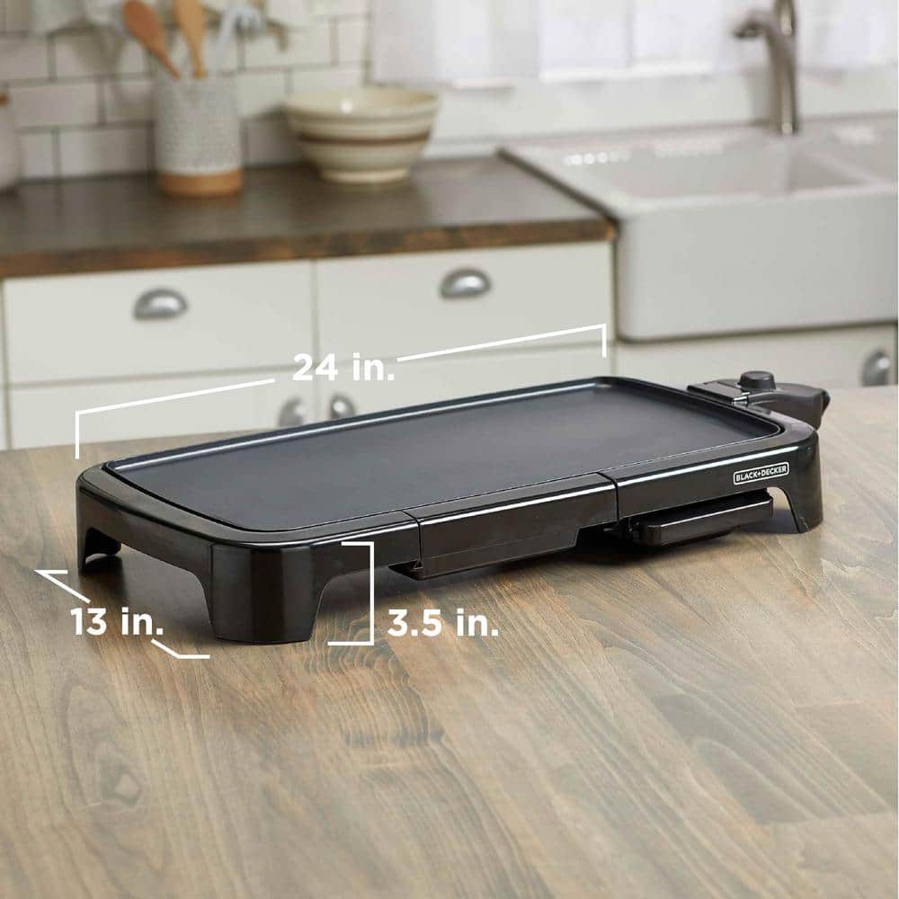 Family Sized Electric Griddle with Warming Tray