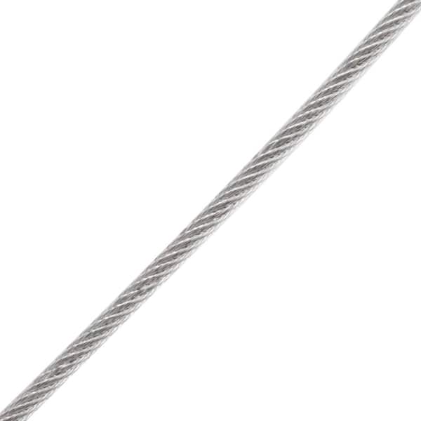 Everbilt 1/8 in. x 1 ft. Uncoated Stainless-Steel Wire Rope