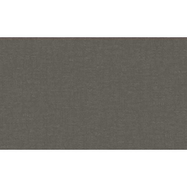 Unbranded Fusion Collection Linen Effect Texture Charcoal Matte Finish Non-Pasted Vinyl on Non-Woven Wallpaper Roll