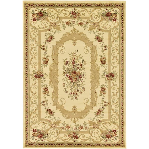 Unique Loom Versailles Henry Ivory 7' 0 x 10' 0 Area Rug