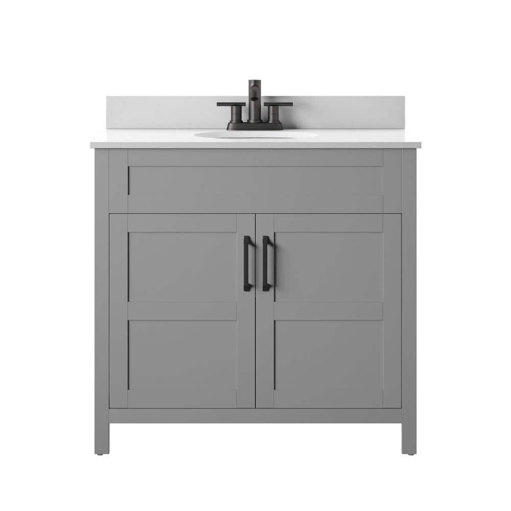 Twin Star Home 25 in. W x 25 in. D Corner Bathroom Vanity in