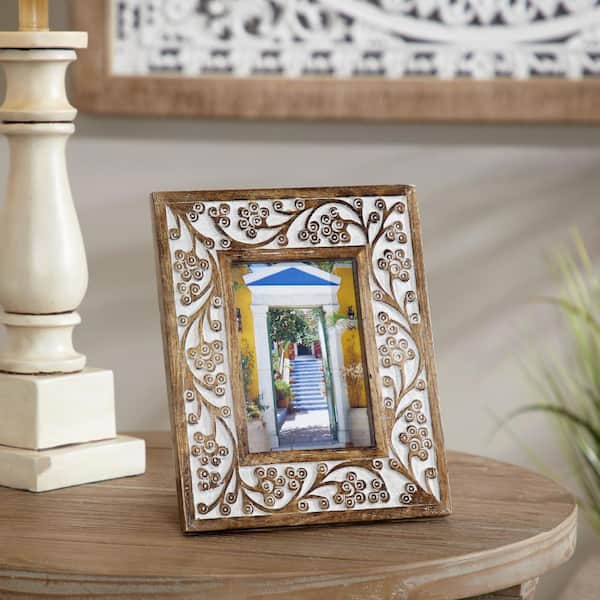 Wood Picture Frame Photo Frame, Hand Made and fashion Carved Unique photo Frame Old Collectible Vintage Style Photo Frame Lot of 2