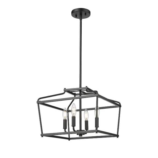 Nellita 16 inch Wide 4-Light Pendant-Matte Black