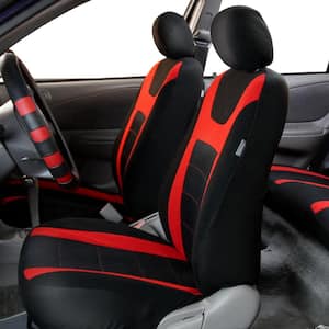 Fabric 47 in. x 23 in. x 1 in. Sports Front Car Seat Covers