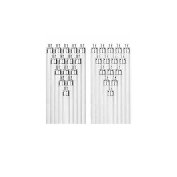 Sunlite 46 in. 54-Watt Linear T5 G5 Mini Bi Pin Base Fluorescent Tube Light Bulb in Warm White 3000K (40-Pack)