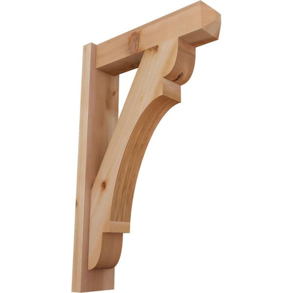 Ekena Millwork 6 in. x 32 in. x 20 in. Western Red Cedar Olympic Craftsman Smooth Outlooker