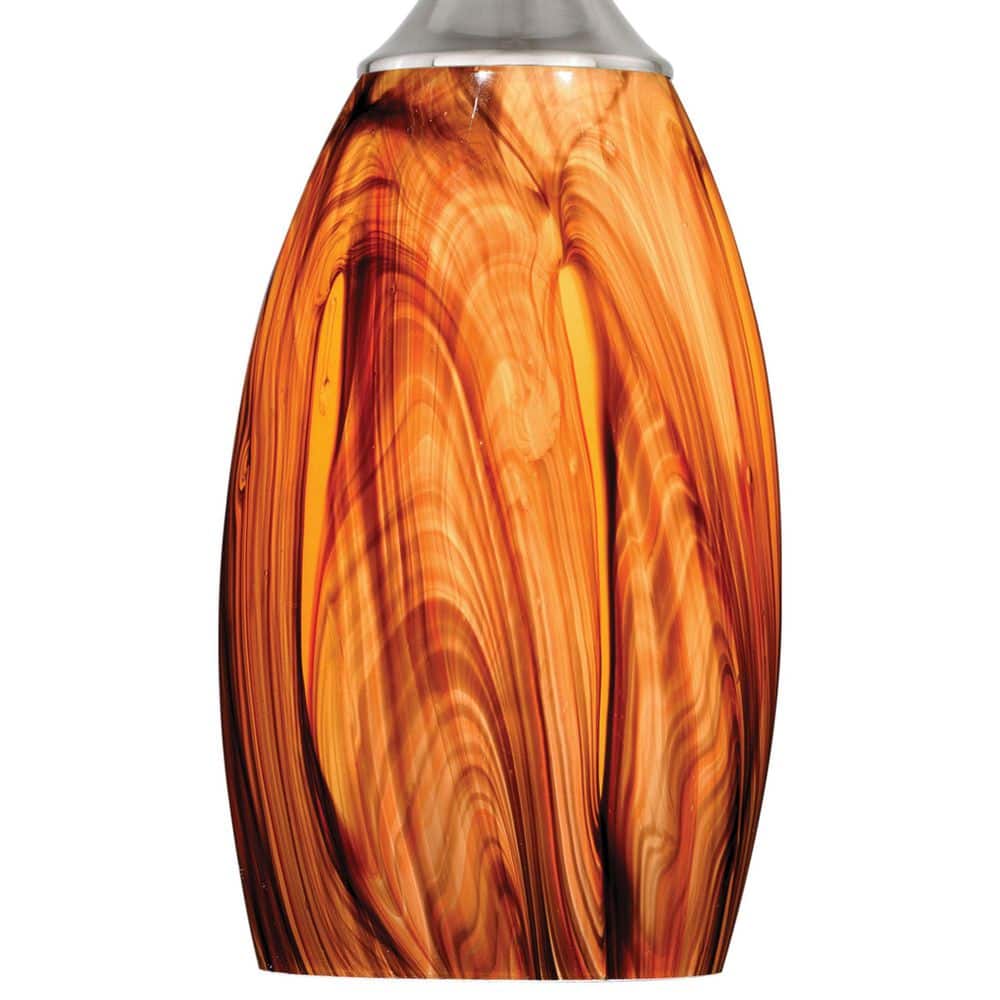 Milano Satin Nickel Mini Pendant with Hand-Blown Glass