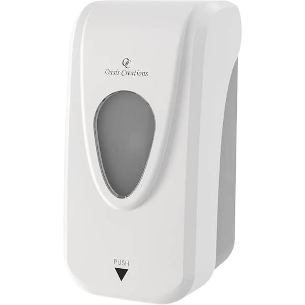 Adrinfly 33 Oz. Wall Mounted Soap and Hand Sanitizer Dispenser with 1000ml Capacity - White