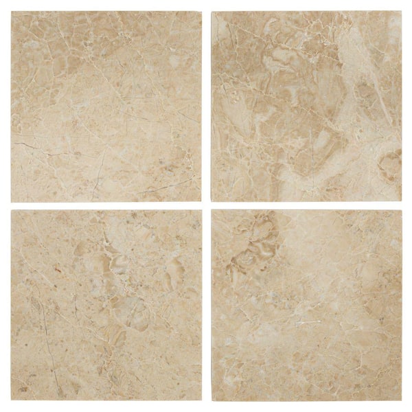 Jeffrey Court Cappuccino 6 in. x 6 in. Marble Floor/Wall Tile (1-Pack/4-Pieces 1 sq. ft.)