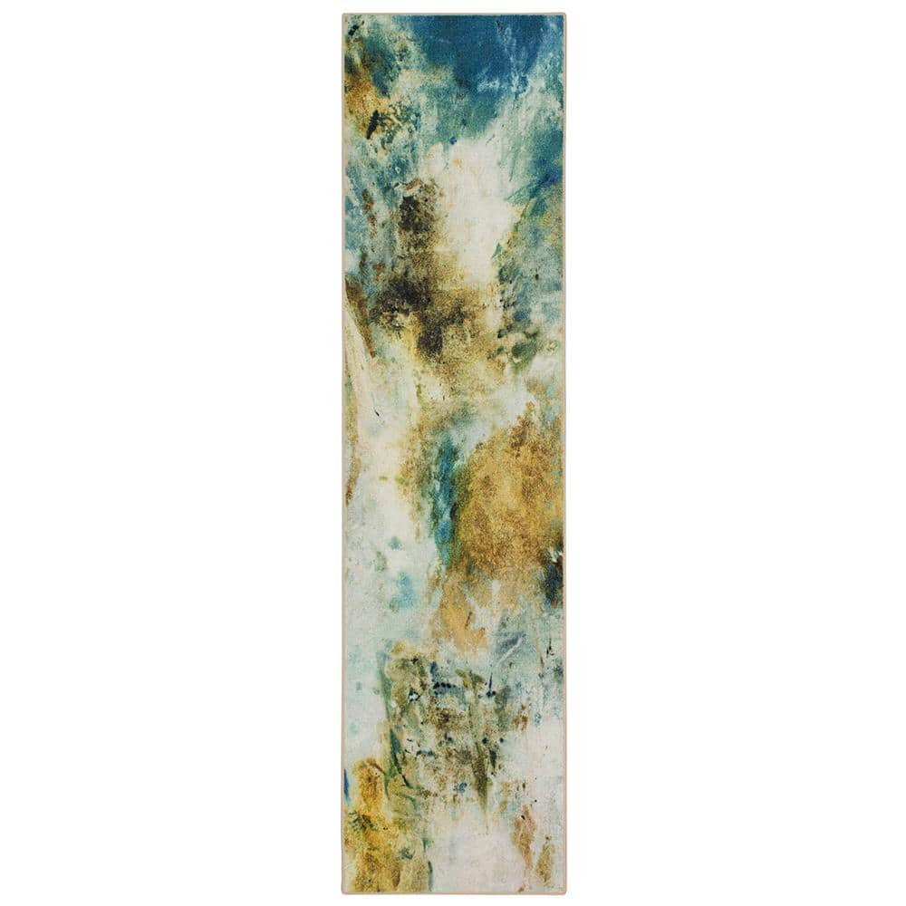 Mohawk Home Shoreline Water 2 ft. x 8 ft. Abstract Runner Rug 144218 ...