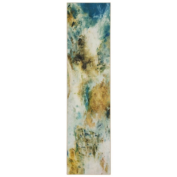 Mohawk Home Shoreline Water 2 ft. 6 in. x 10 ft. Abstract Runner Rug