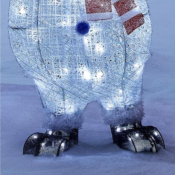 Home Accents Holiday 7 Ft 180 Light Icicle Shimmer Led Stacked Snowmen Yard Sculpture Ty416 11 The Home Depot