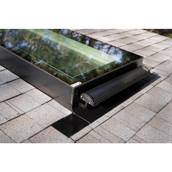 PDS 21 in. x 26-7/8 in. Solar Powered Venting Deck-Mounted Skylight with Premium Infinity Laminated Low-E Triple Glass