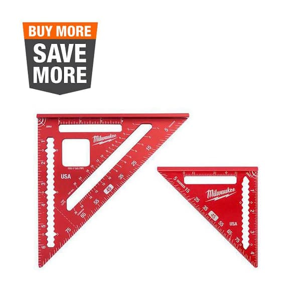 7 in. Rafter Square and 4-1/2 in. Aluminum Trim Square Set